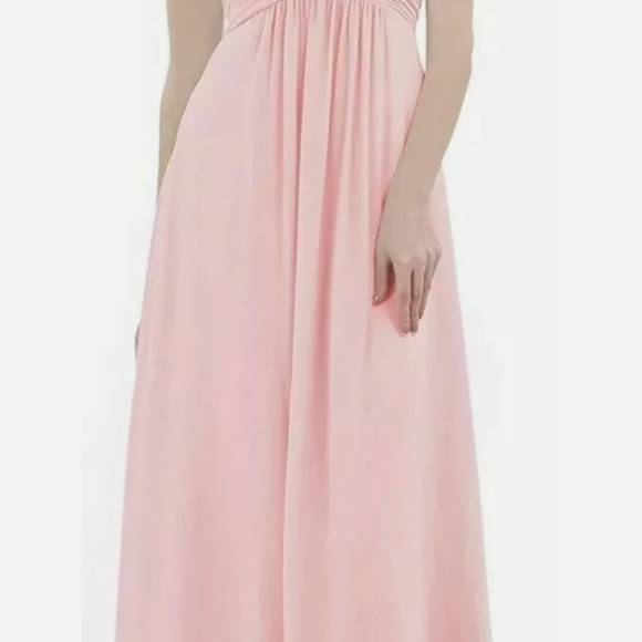 Women's Chiffon One-Shoulder Evening Prom Gown Bridesmaid - Picture 2 of 3